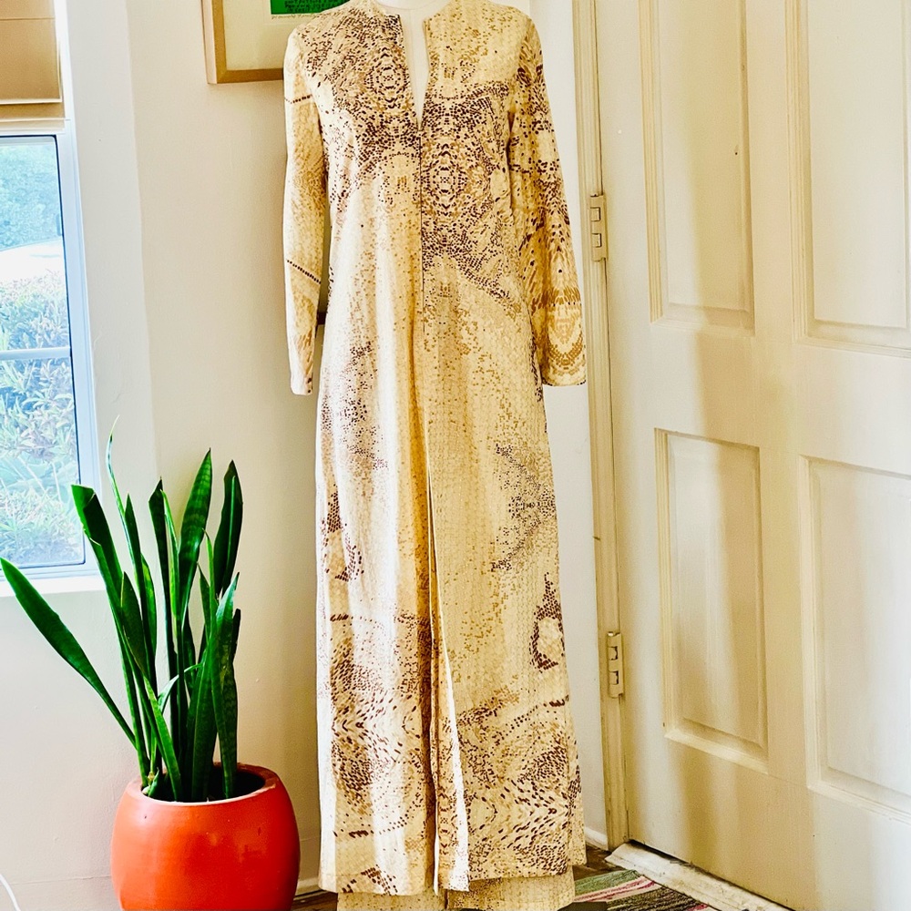 Rare and elegant 60’s/70’s Caftan with Palazzo Pants Set.